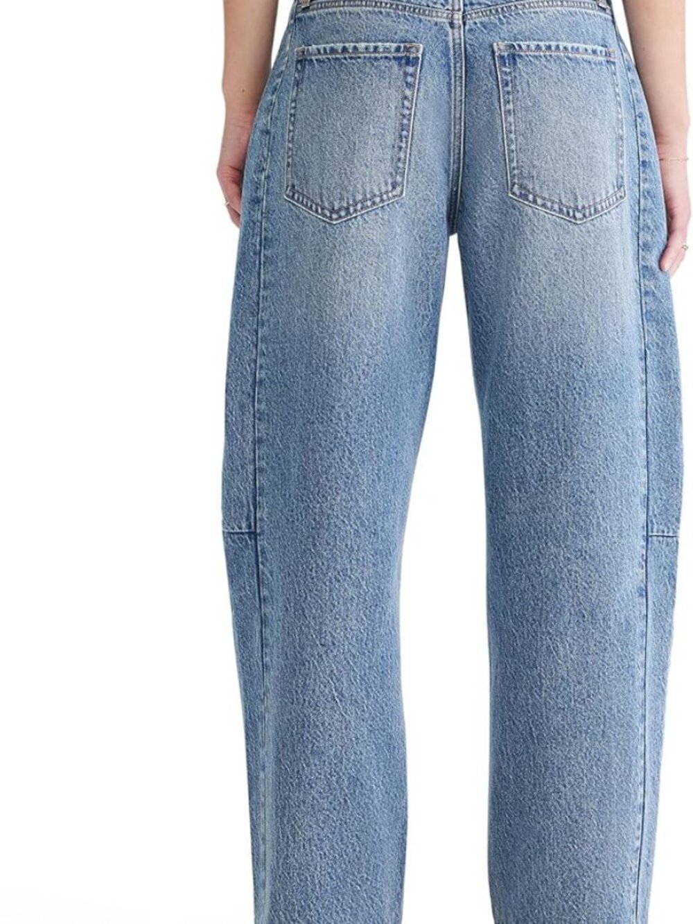 ✨ NWT Aeropostale Mid Rise Barrel Leg Jeans Medium Wash Size 0 Trendy Denim - Picture 2 of 5
